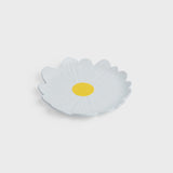 Small Flower Plate - White with Yellow Centre