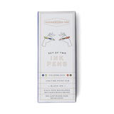 Colorblock Pens Cobalt & Army Green (set of 2)