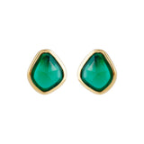 Green Agate Splice Studs