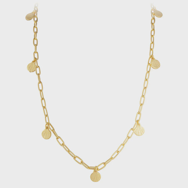 Golden Beachcomber Charm Necklace