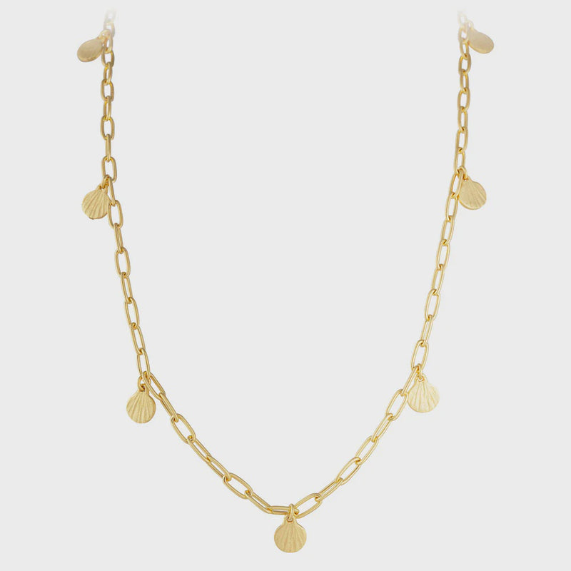 Golden Beachcomber Charm Necklace