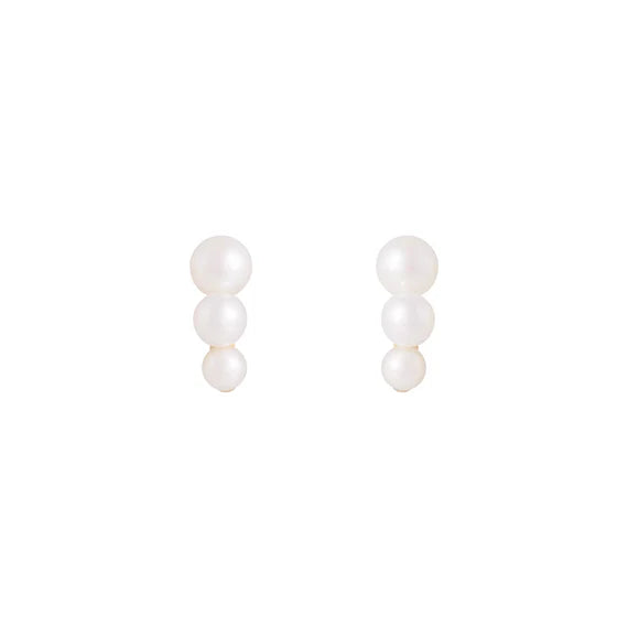 Triplet Pearl Studs