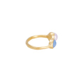 Pearl & Aquamarine Ring