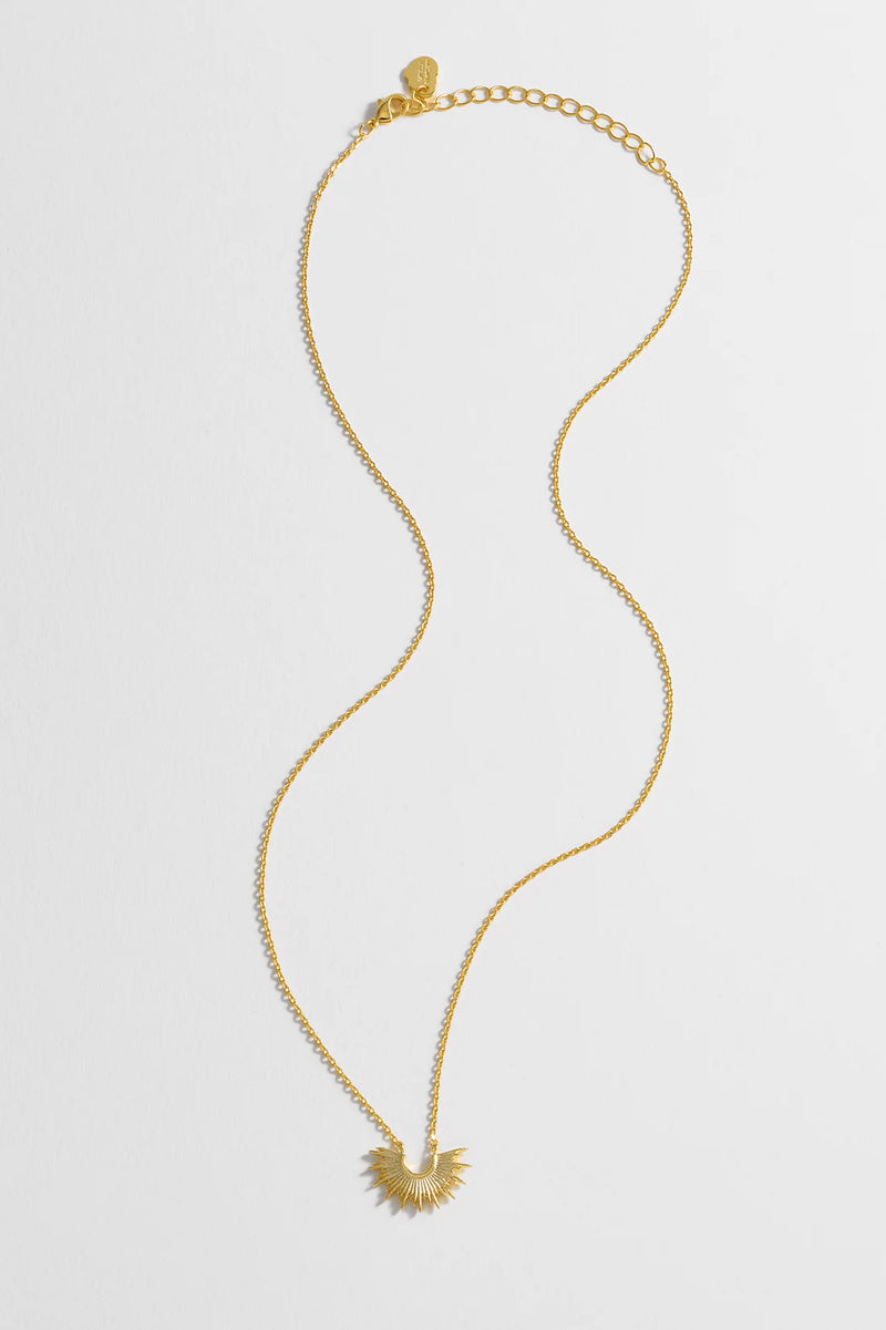 Half Burst Necklace - Gold Plated