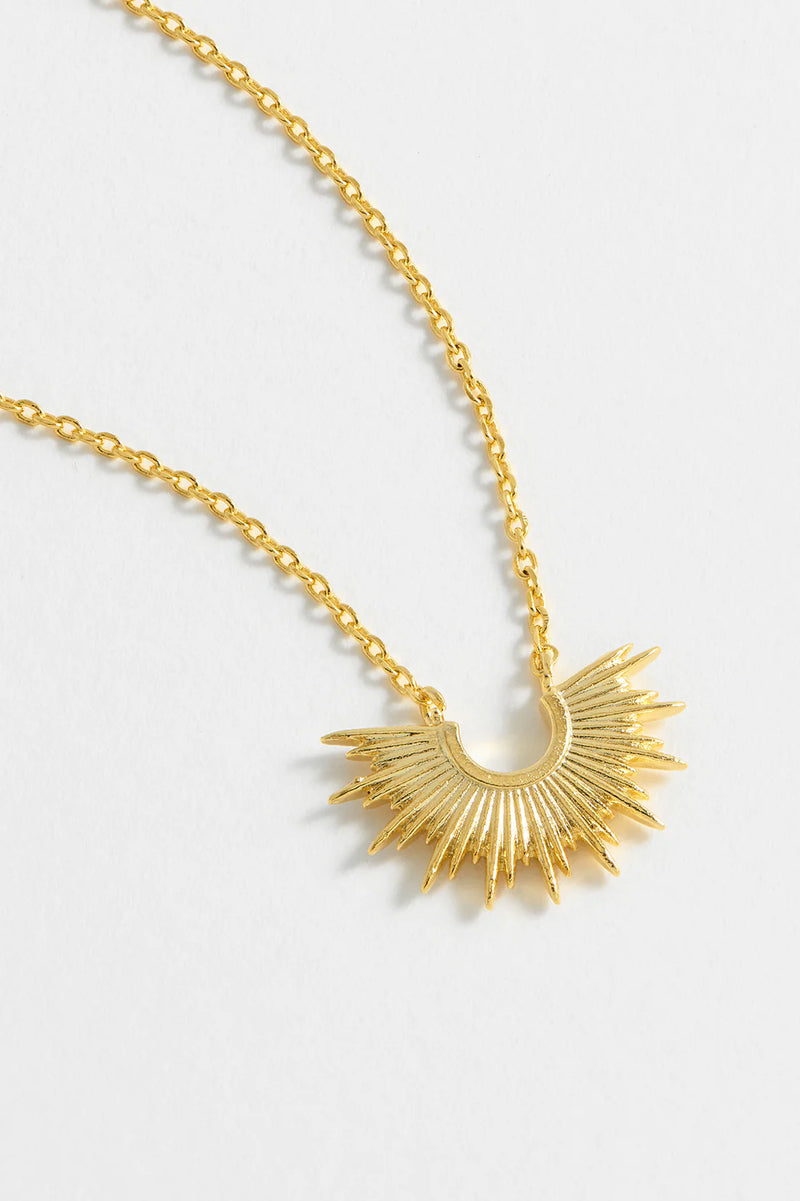 Half Burst Necklace - Gold Plated