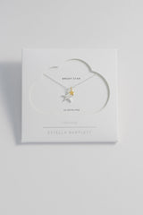 Two Tone Double Star Necklace - Silver Plated