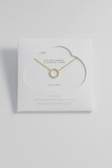 Circle CZ Necklace - Gold Plated