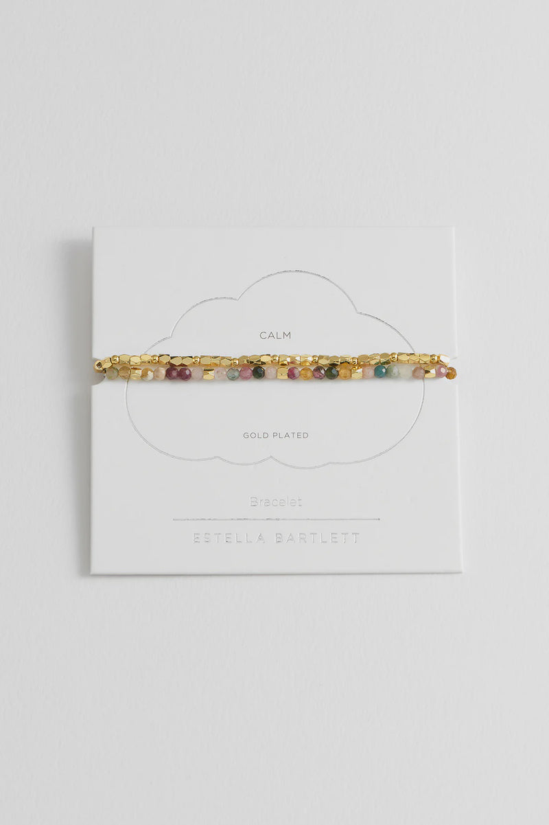 Coco and Gemstone Bracelet Set Gold Plated | Tourmaline