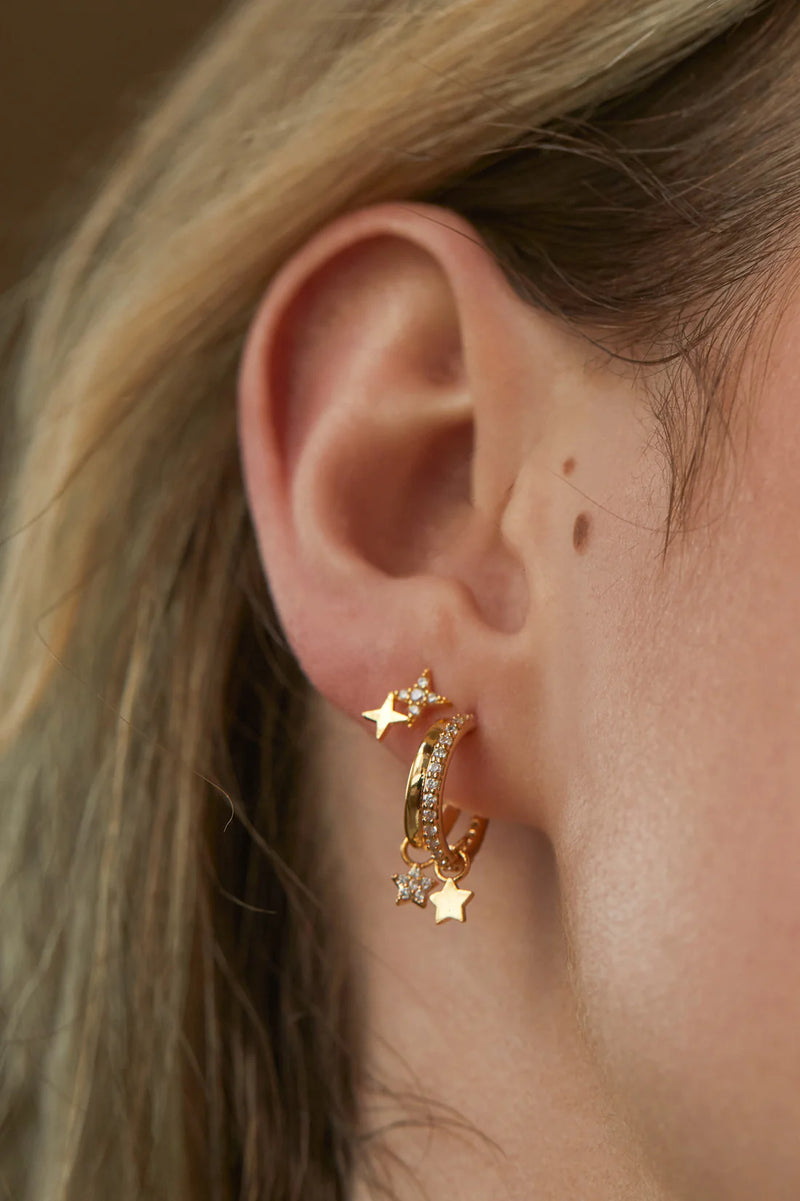 Duo Star Studs - Gold Plated