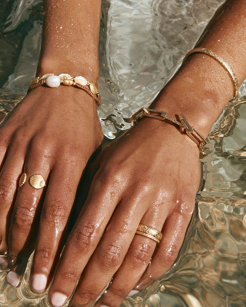 Keshi Pearl Rope Bracelet - Sand