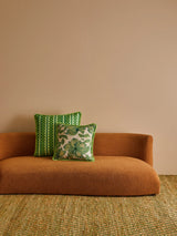 Marco Tile Green Linen Cushion