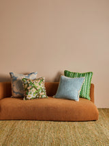 Marco Tile Green Linen Cushion