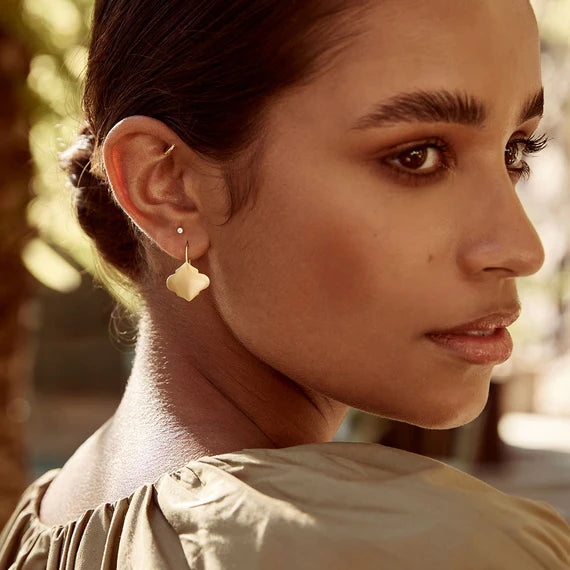Moroccan Hook Earrings Gold
