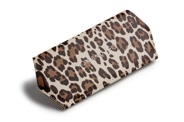 Fox and Leo glasses case - Leopard