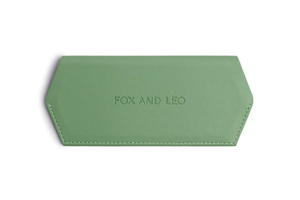 Fox and Leo glasses case - Sage