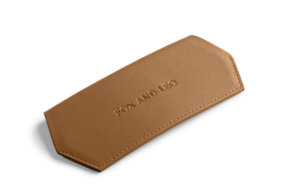 Fox and Leo glasses case - Tan