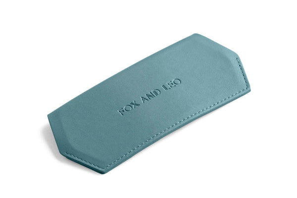 Fox and Leo glasses case - Teal