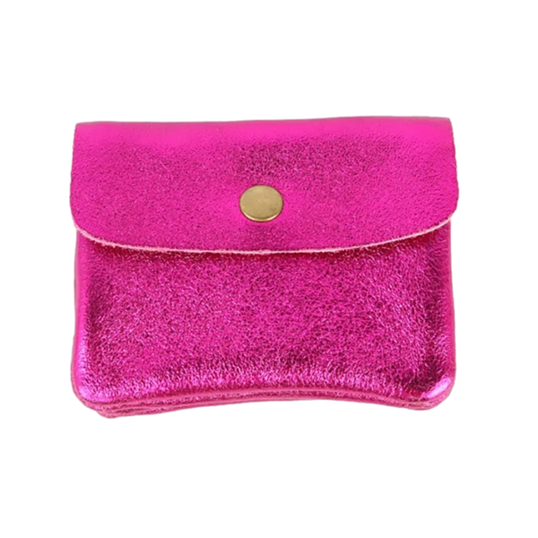 Coin Purse Metallic Fuchsia
