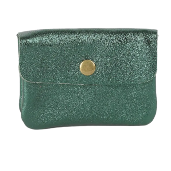Coin Purse Metallic Green