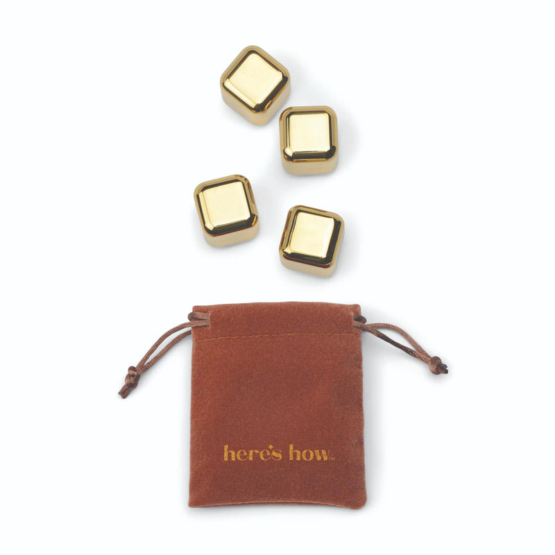 The Ruby Cocktail Chillers in Gold - Set of 4