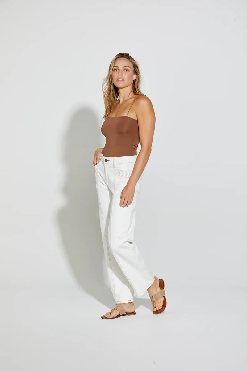 Holborn Wide Leg Jeans - Milk