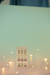 No.09 Parisian Townhouse Style Incense & Tea Light Holder Ceramic House - Palo Santo