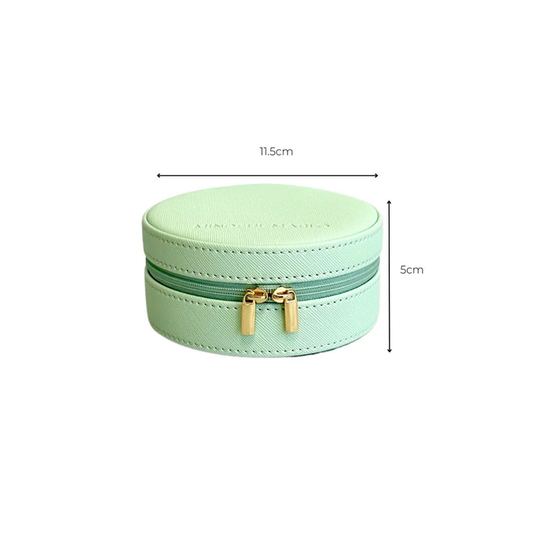 Round Jewellery Case - Mint