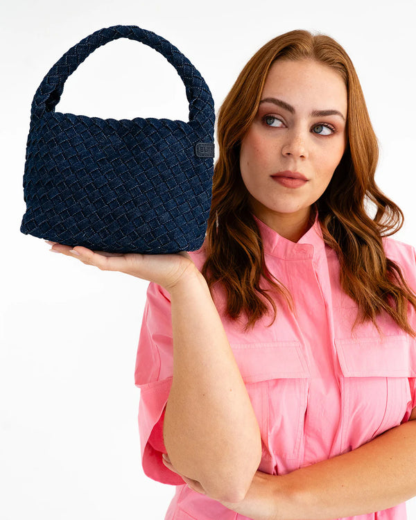 Linton Crossbody - Dark Denim Plait