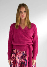 Cache Coeur Big Heart Cardigan - Berry