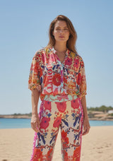 Shortsleeve Blouse Mosaic Flowers