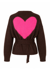 Cache Coeur Big Heart Cardigan - Brown