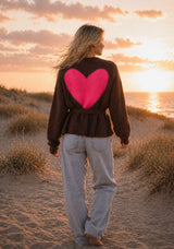 Cache Coeur Big Heart Cardigan - Brown