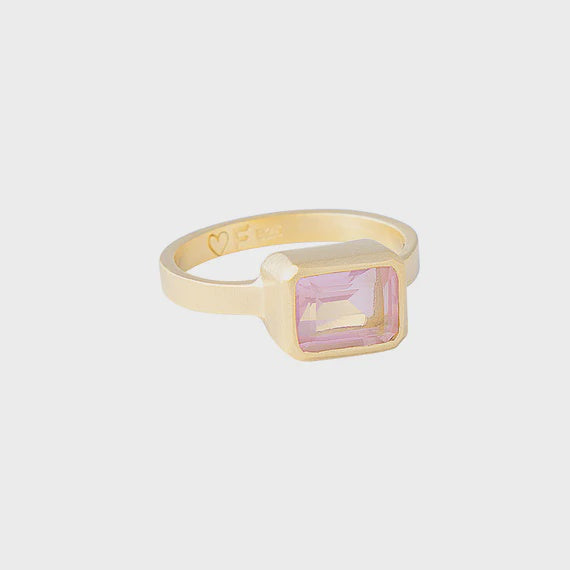 Rose Quartz Deco Ring