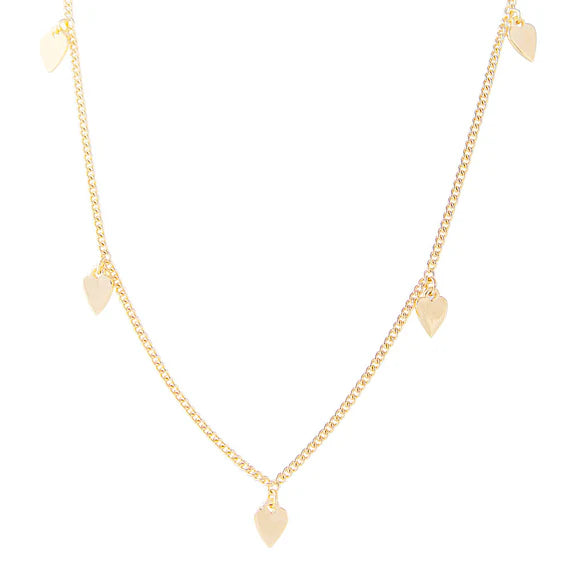 Golden Heart Charm Necklace