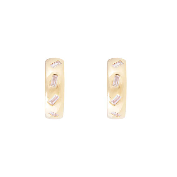 Scatter Baguette Midi Hoops