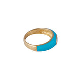 Turquoise Enamel Marquise Ring