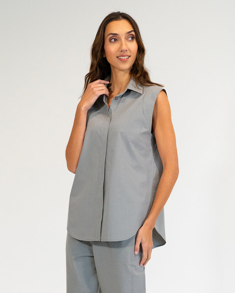 Maui Sleeveless Shirt - Khaki