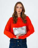 Monty Crossbody - Silver Crinkle