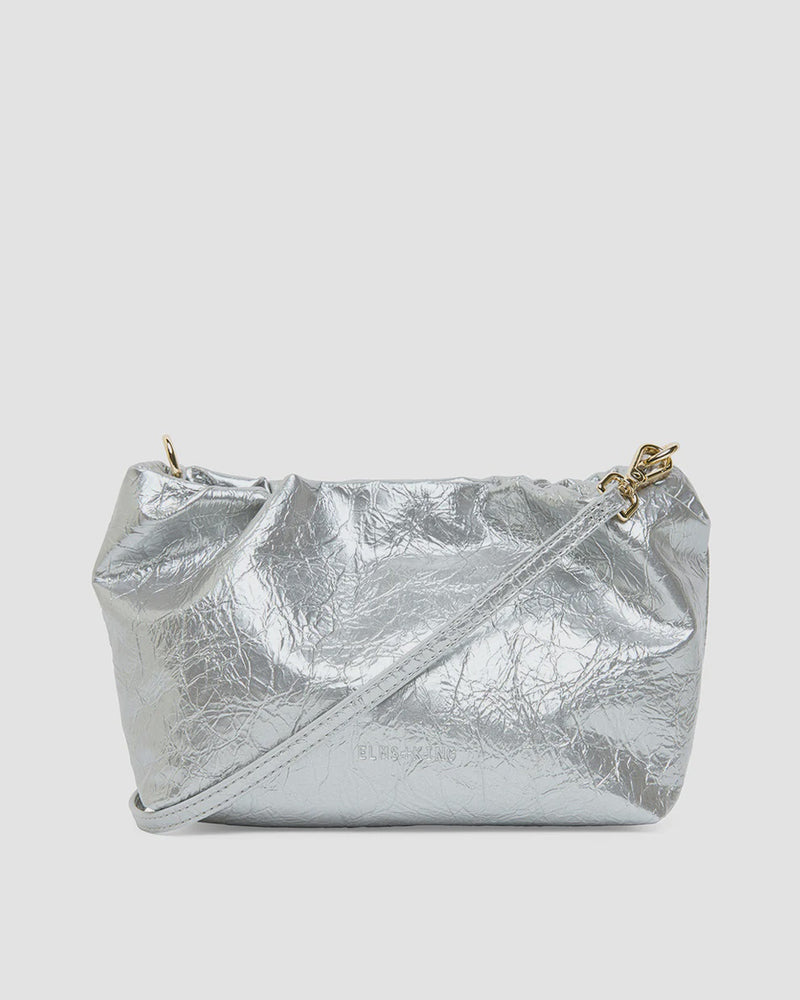 Monty Crossbody - Silver Crinkle