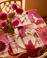 Wild Pansy Pink Linen Napkins