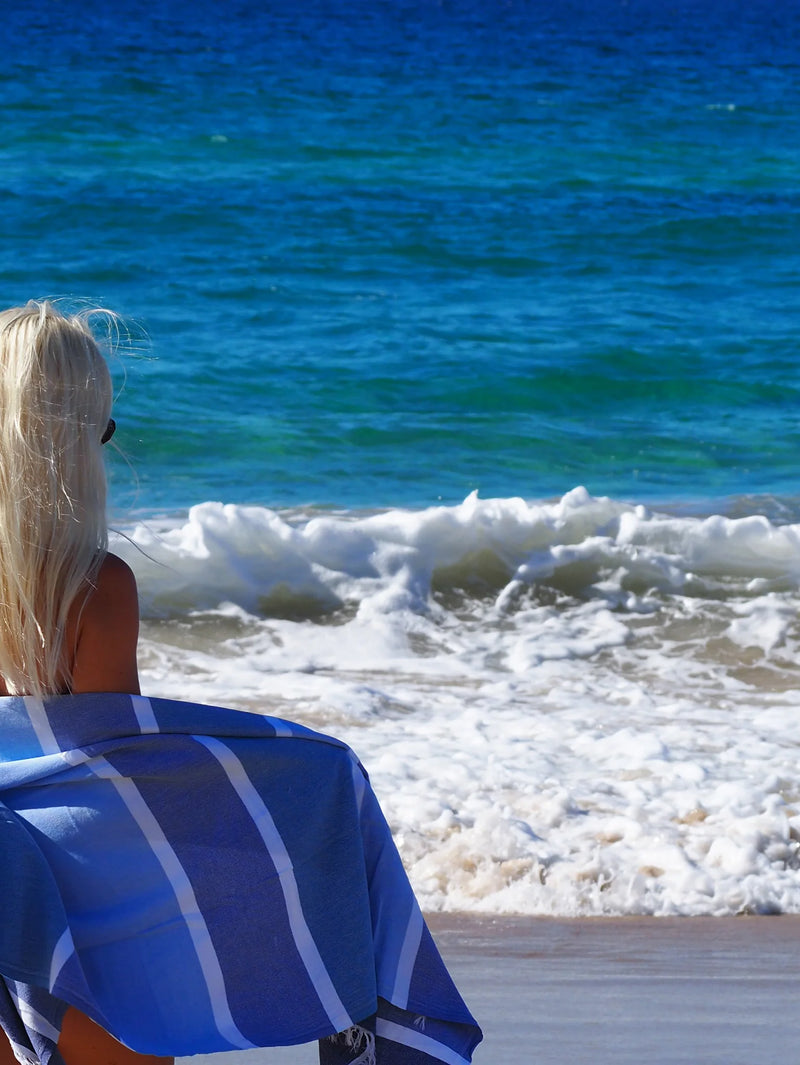 Sorrento Turkish Beach Towel - Sky