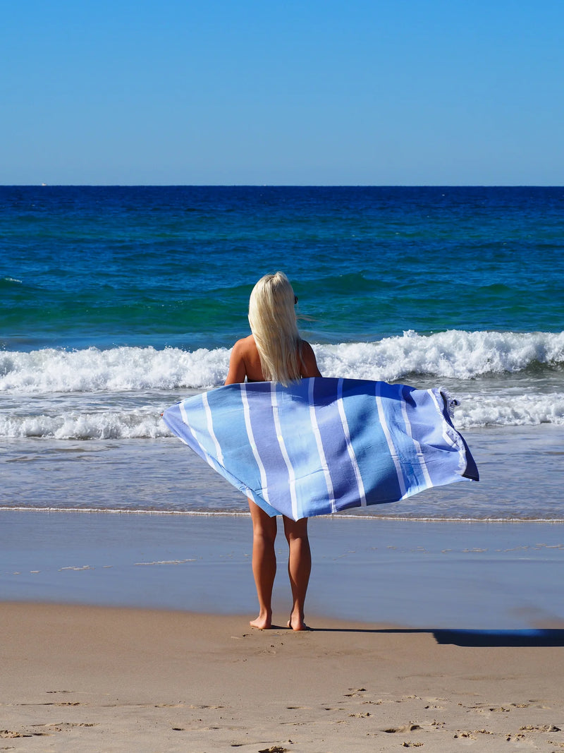 Sorrento Turkish Beach Towel - Sky