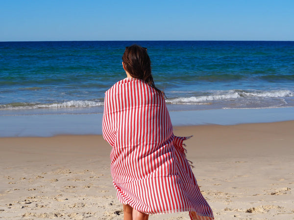 Portsea Beach Towel - Cherry