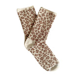 Klue Glitter Lurex Socks - Leopard Beige