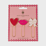 Set of 3 Paperclips - Love
