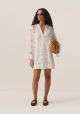 Lotus Mini Dress - Off White