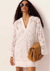 Lotus Mini Dress - Off White