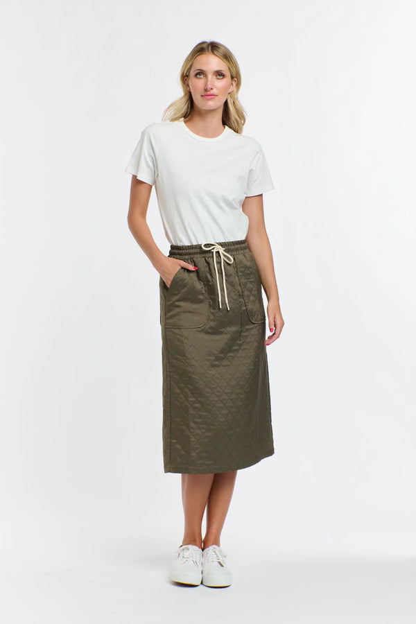 Quilted Skirt - Khaki