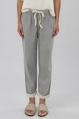 Paco Stripe Pants - Navy Stripe