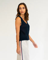 Palm Cove Tank Knit - Navy